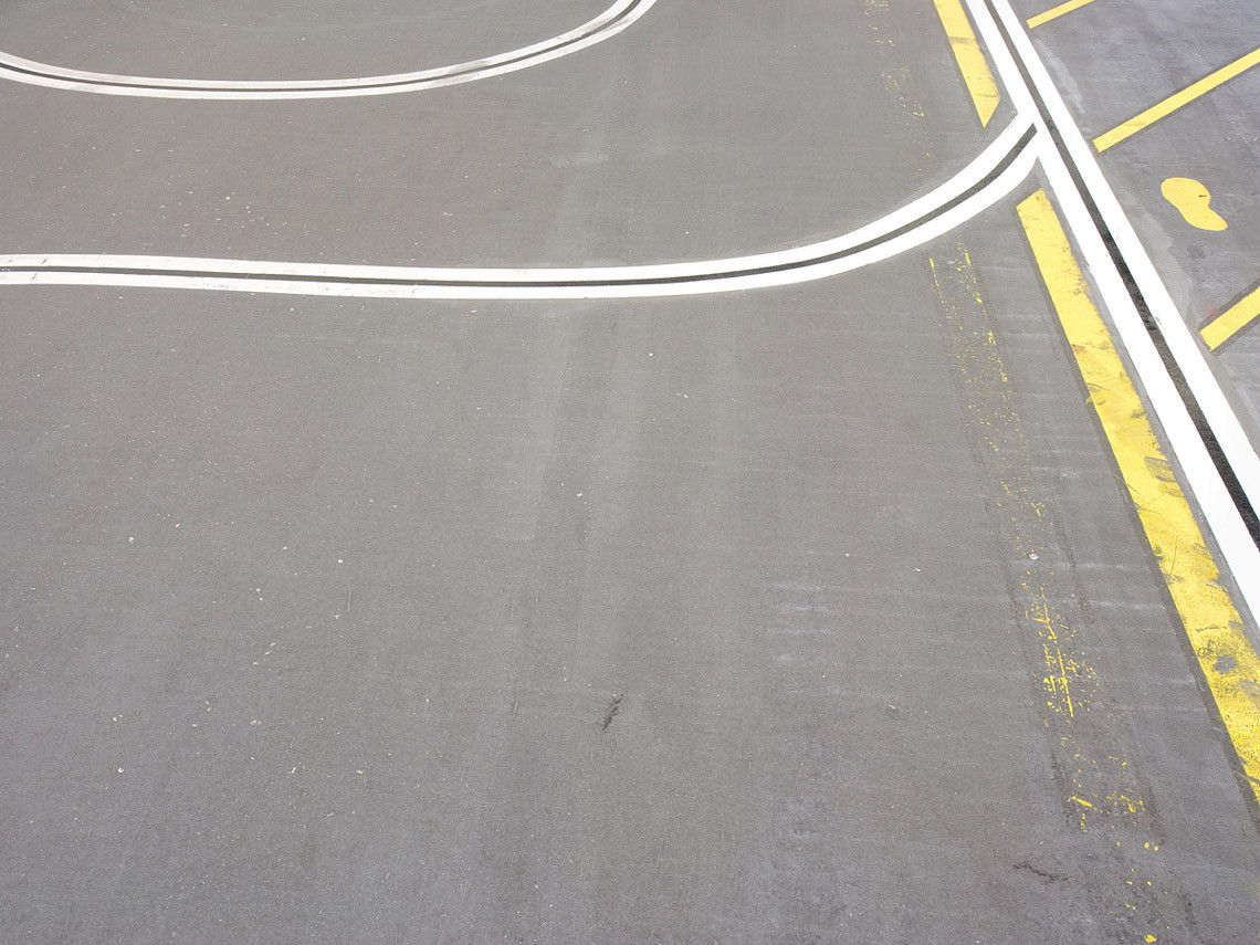 ZF, assembly hall for truck and bus transmissions, machines and pathway markings