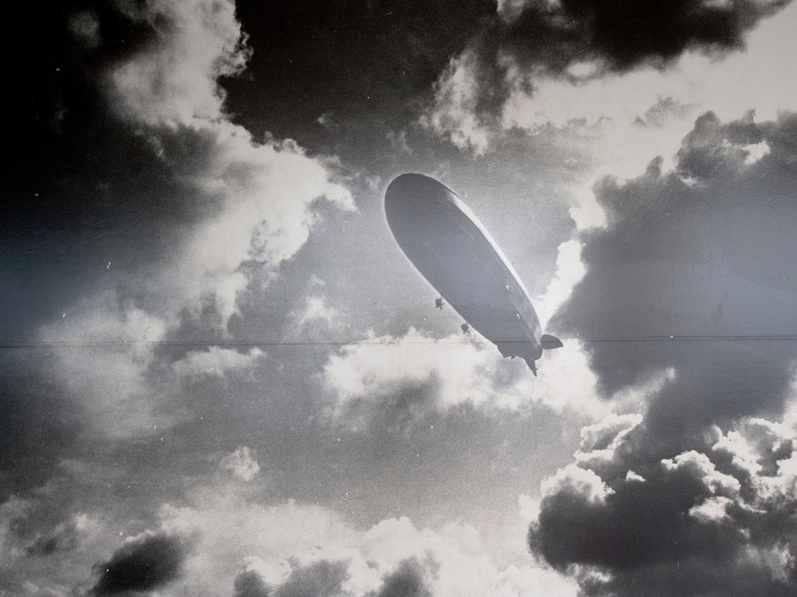 ZF, reception hall, wall photograph of LZ 127 "Count Zeppelin"