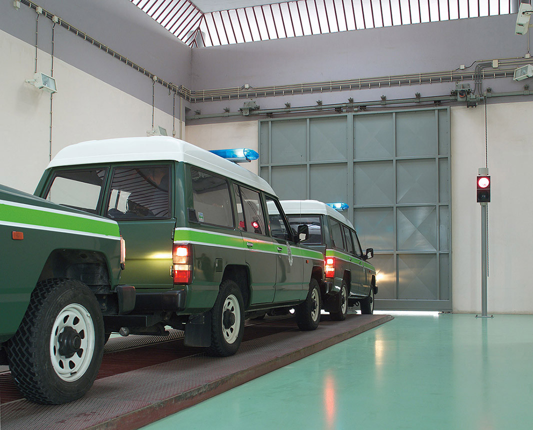November 2001: Armoured cars departing from Valora, the banknote printing works in Portugal.